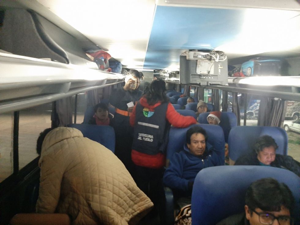 Personal defensorial evidencia falencias de seguridad en algunos buses
