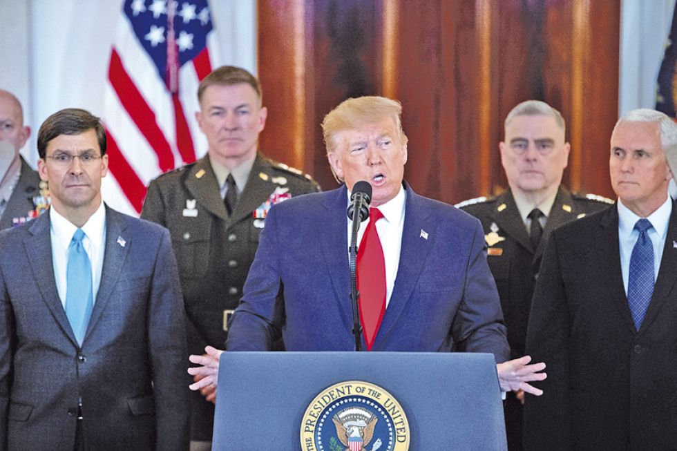 Trump elige contención ante escalada con Irán 