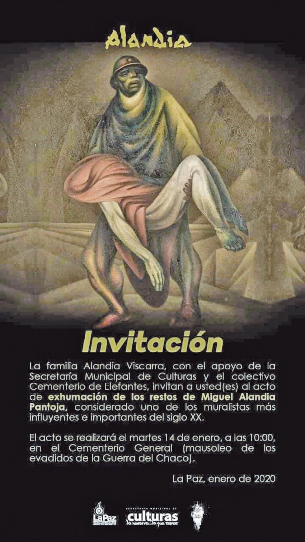 Hoy exhuman los restos de Miguel Alandia Pantoja