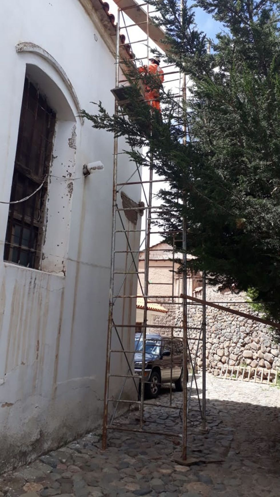 Iniciaron los trabajos en  los techos de San Pedro