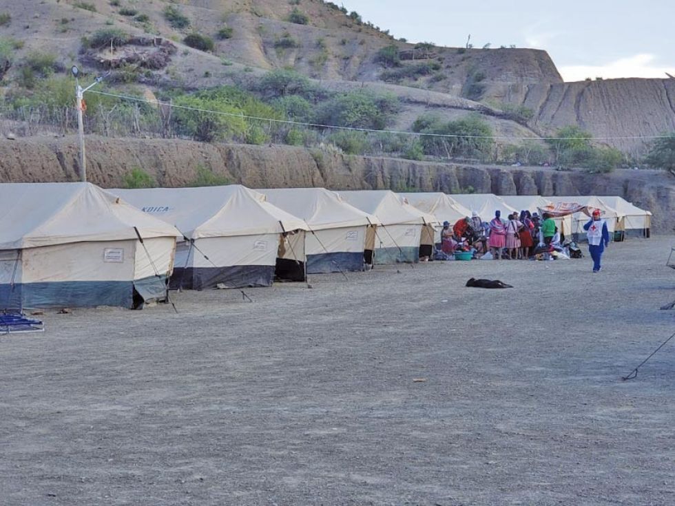 La Cruz Roja instala campamento de atención a afectados en Cotagaita