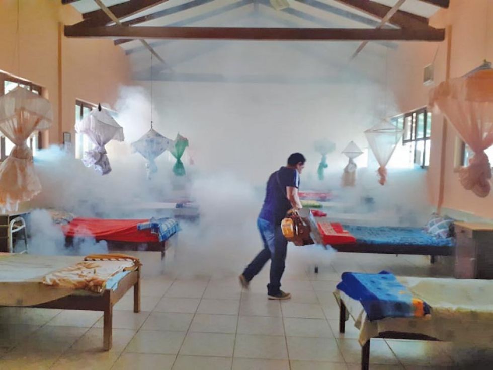 Coronavirus: fumigan asilo de ancianos en Trinidad y los capacitan