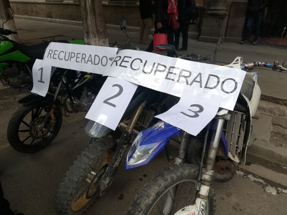 Recuperan al menos tres motocicletas sustraídas