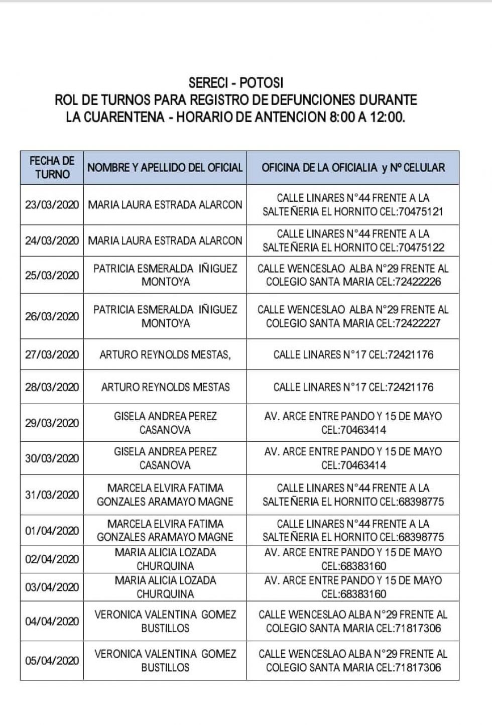 Inscripciones de defunciones se atenderá normalmente