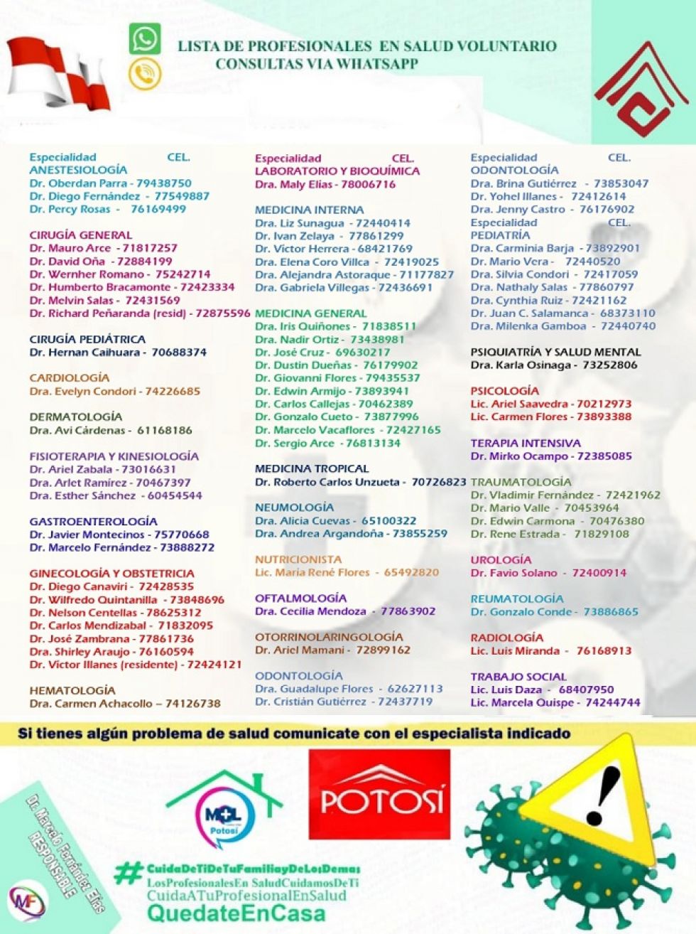 Médicos Online Potosí recibe entre 15 a 20 consultas diarias