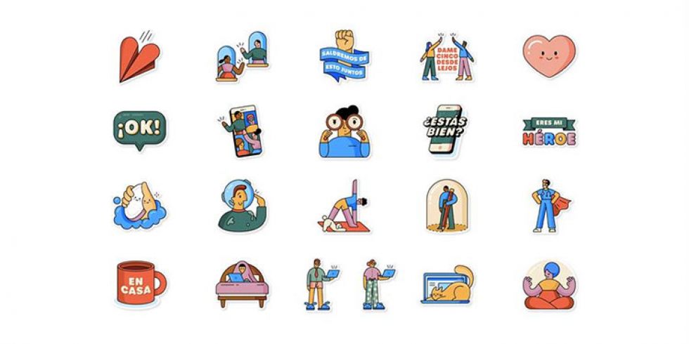 WhatsApp y la OMS lanzan "Juntos en casa", una nueva colección de "stickers"