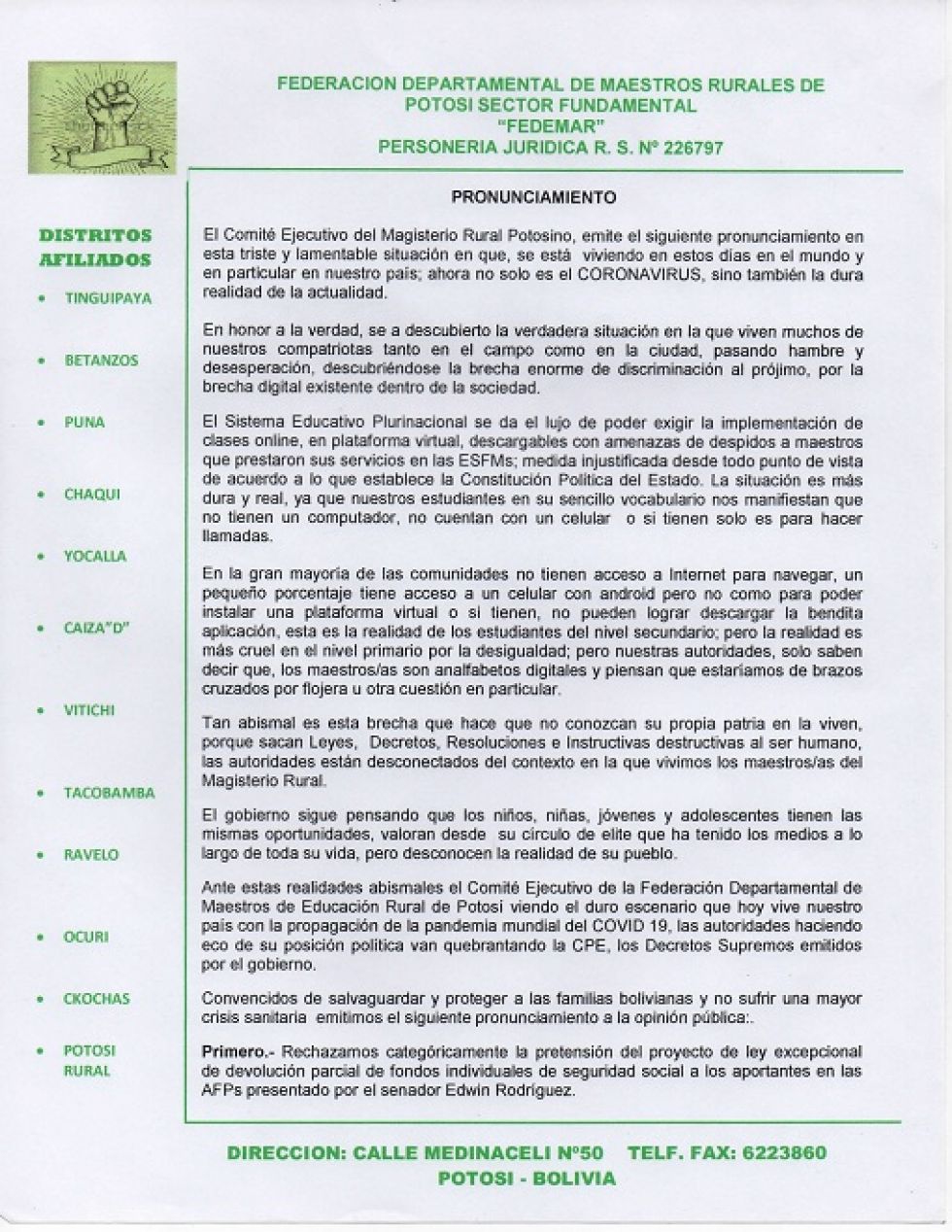 Rechazan proyecto de devolución de aportes de jubilación de las AFPs