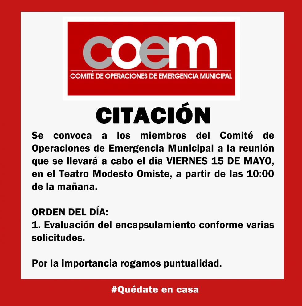 El COEM se reunirá sobre el encapsulamiento este viernes