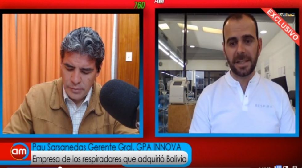 GPA Innova no sabe cuántos intermediarios hubo en la compra de respiradores para Bolivia