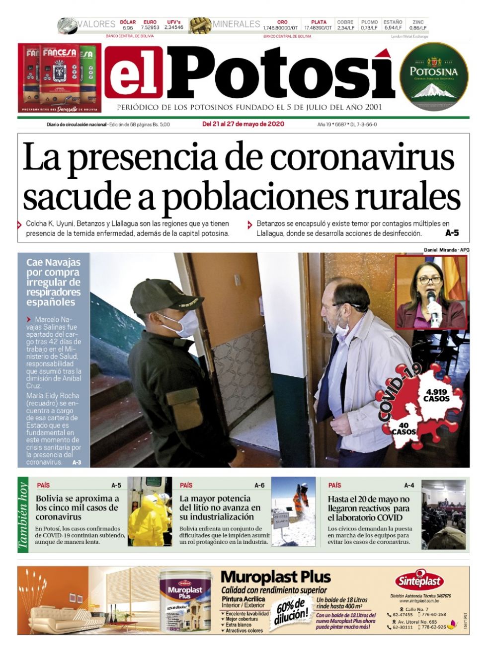 El Potosí vuelve a circular este jueves