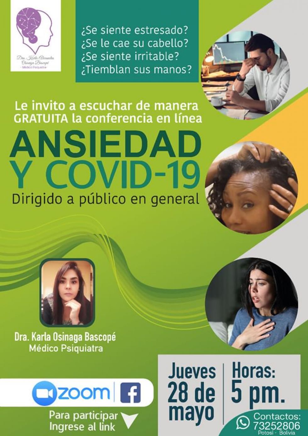 Invitan a conferencia gratuita sobre ansiedad en tiempos de coronavirus