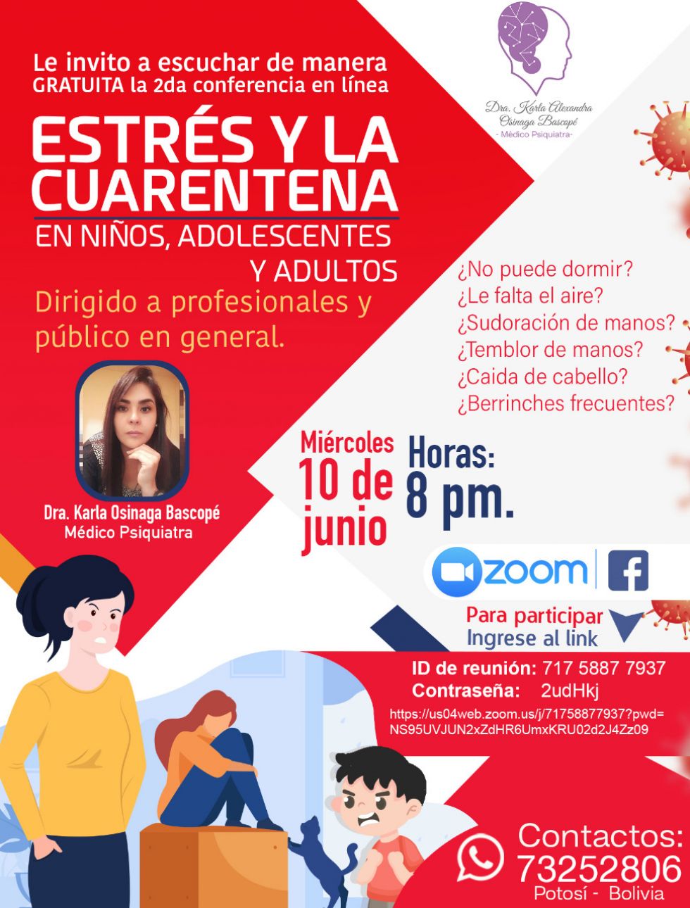Ofrecen conferencia virtual gratuita sobre estrés y cuarentena
