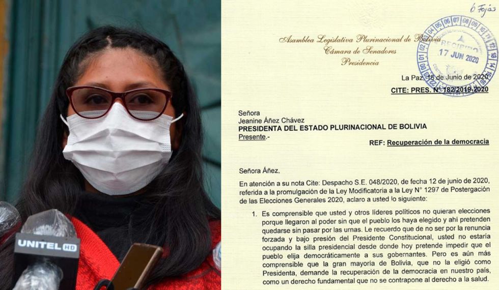 Copa afirma que la única misión de Áñez era convocar a elecciones