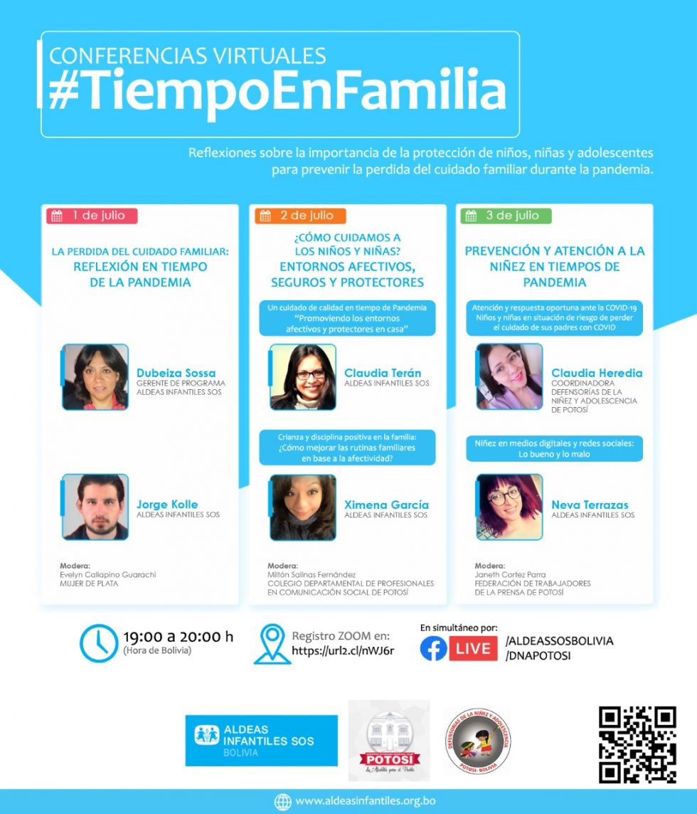 Presentan conversatorio virtual #TIEMPOENFAMILIA