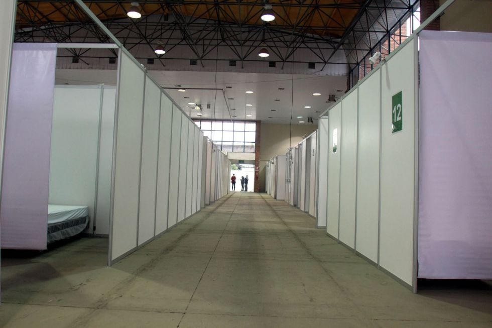 La mayor feria de negocios de Bolivia se convierte en un centro para enfermos