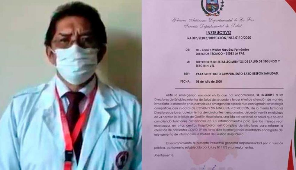 La Paz: Sirmes rechaza instructivo del Sedes sobre atención a pacientes con síntomas COVID-19
