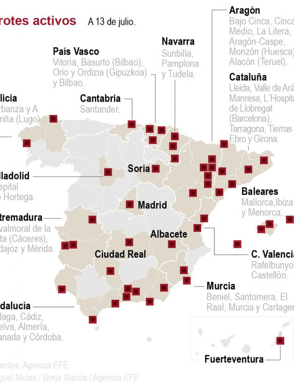 Siguen los brotes de coronavirus en España y más regiones obligan al uso de mascarillas