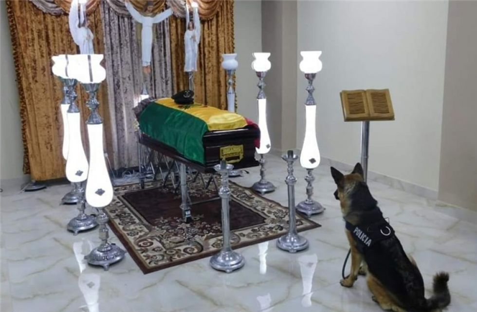 Conozca el origen de la foto viral de un perro frente a un féretro en Bolivia