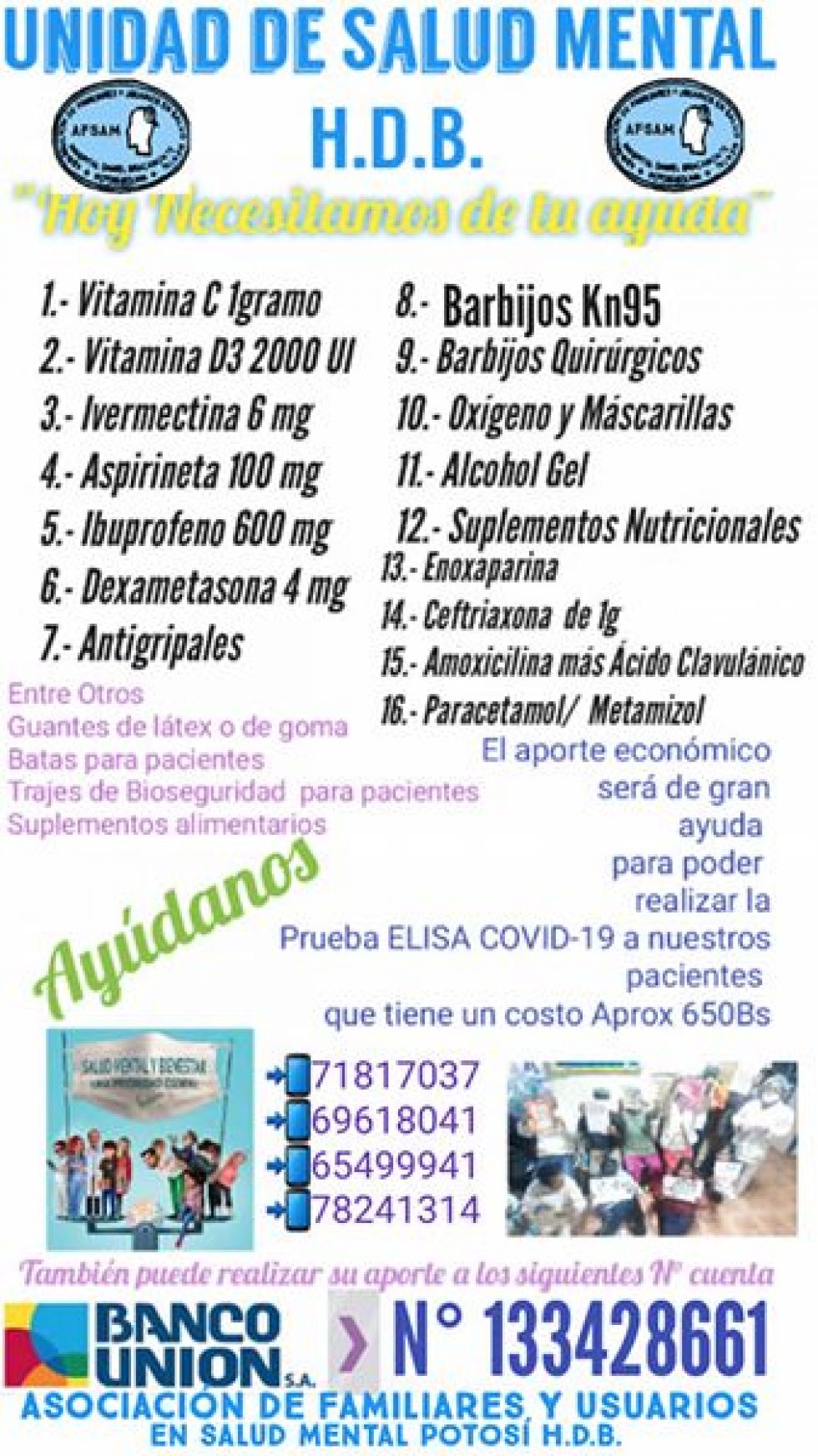 Solicitan ayuda para la Unidad de Salud Mental del Bracamonte