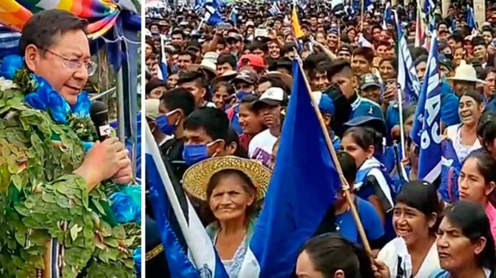Murillo dice que Luis Arce debería ir preso por concentración que no respetó bioseguridad