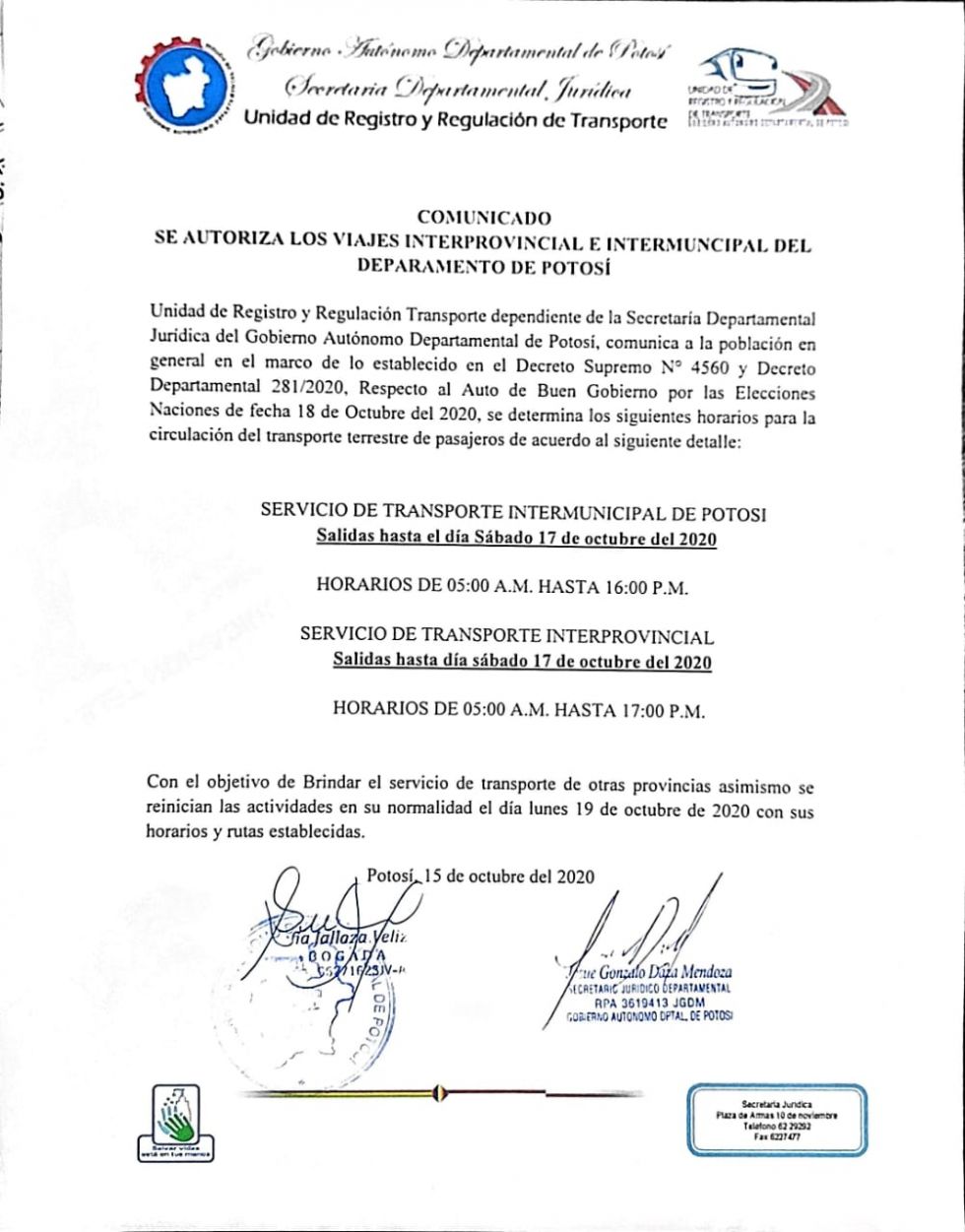 ¿Hasta qué hora se permiten los viajes antes de las elecciones?