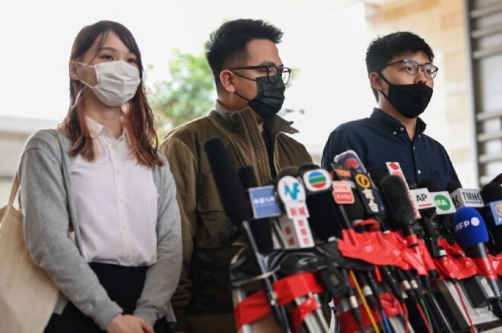 Activista de Hong Kong Joshua Wong detenido tras declararse culpable en juicio