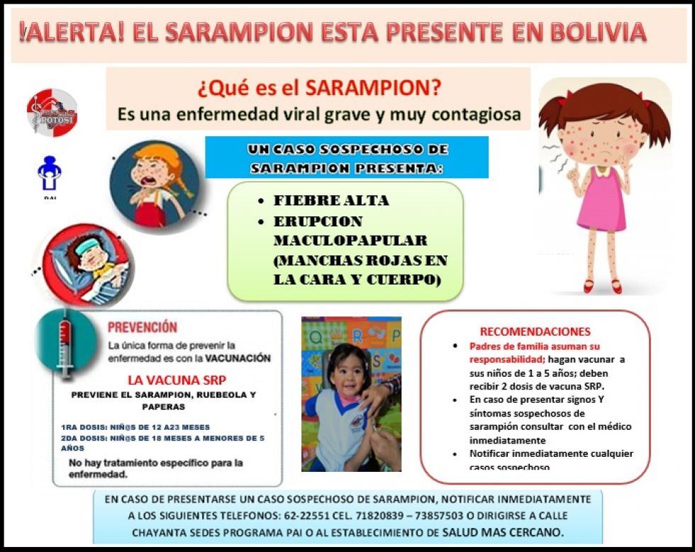 Invitan a mamás y papás a hacer vacunar a sus wawas contra el sarampión