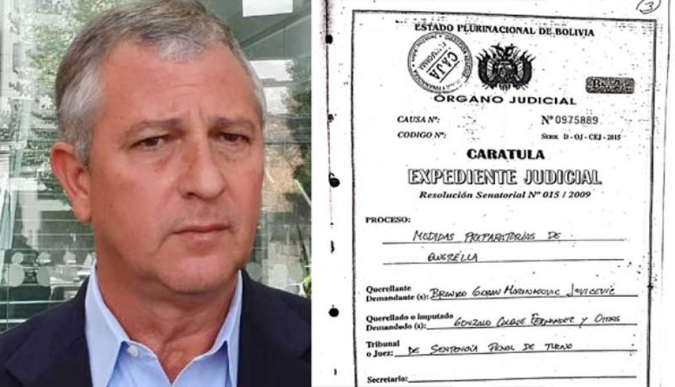 Marinkovic denuncia por difamación a quien reveló caso de titulación de tierras