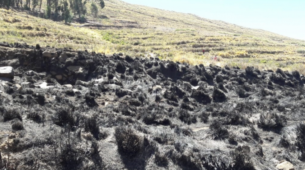 Detectan fuego interno en la Isla del Sol en La Paz