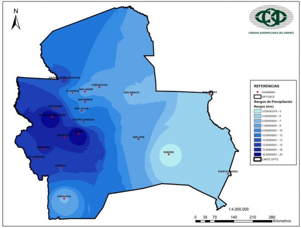 Cámara Agropecuaria pide tomar previsiones ante abundantes lluvias en Santa Cruz