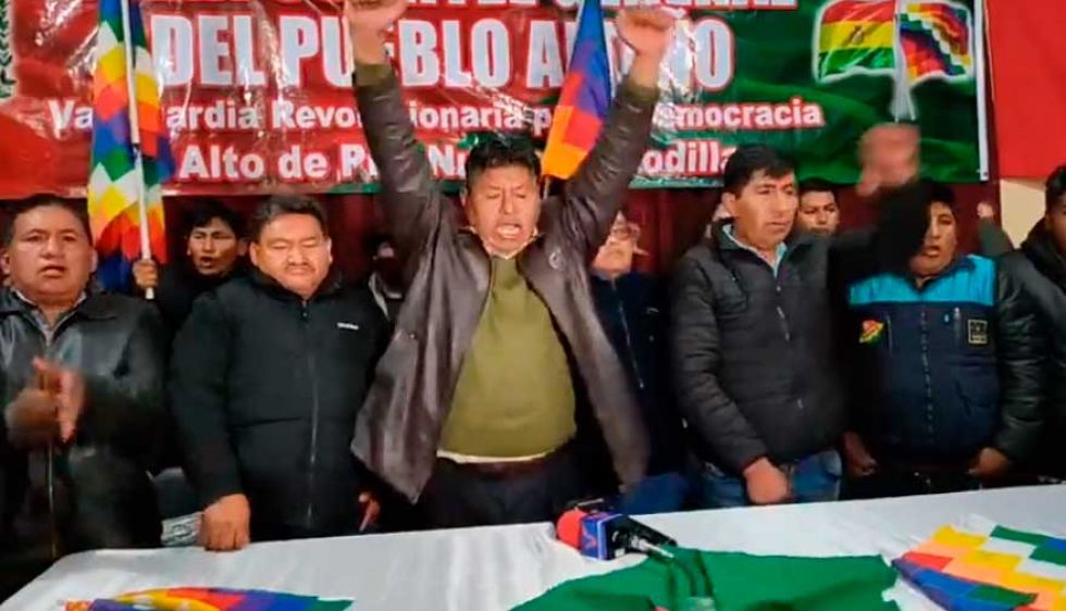 “Gran Cuartel” de El Alto denuncia “traición” del MAS y da ultimátum para postular a Copa