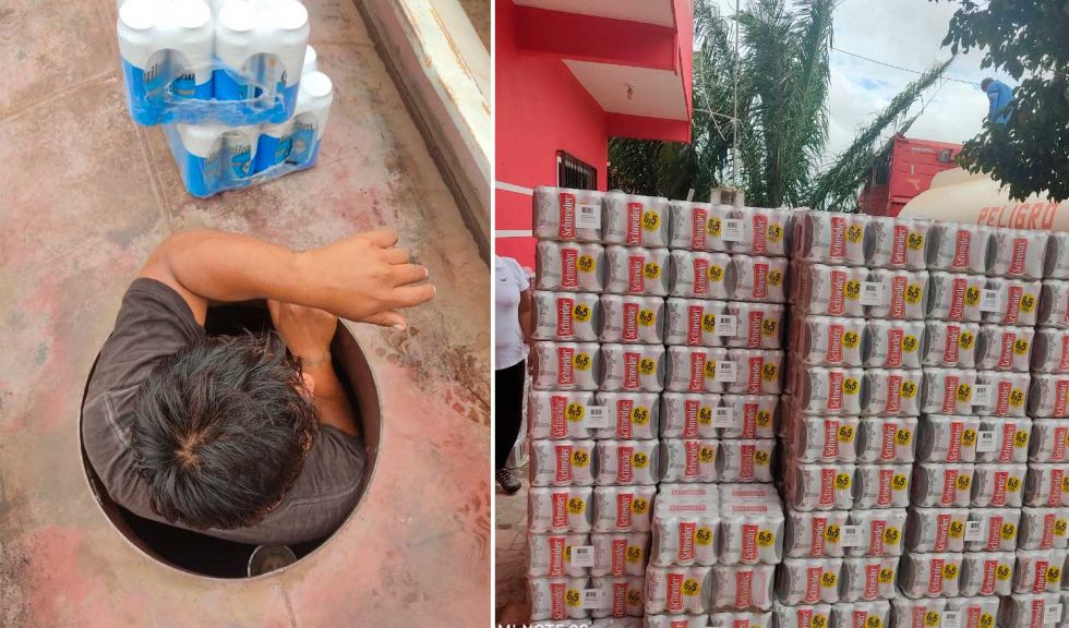 Encuentran cerveza de contrabando escondida en cisterna