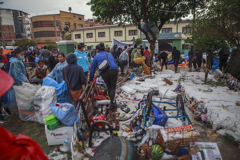 Presidente Arce expresa condolencias a familiares de fallecidos por lluvia y granizo en Sucre