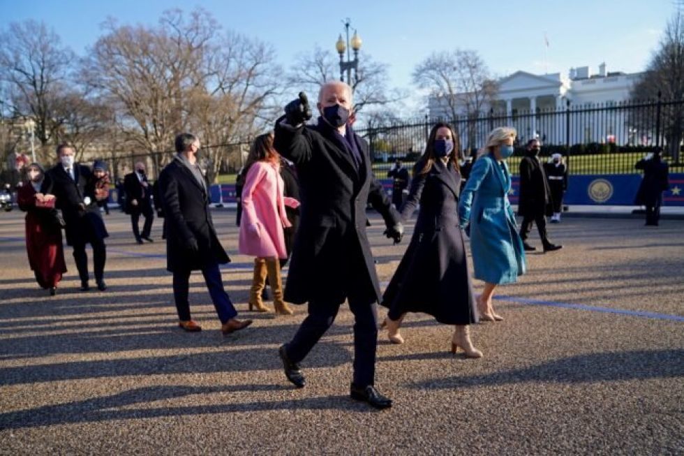 El nuevo presidente Biden llega la Casa Blanca en un Washington blindado