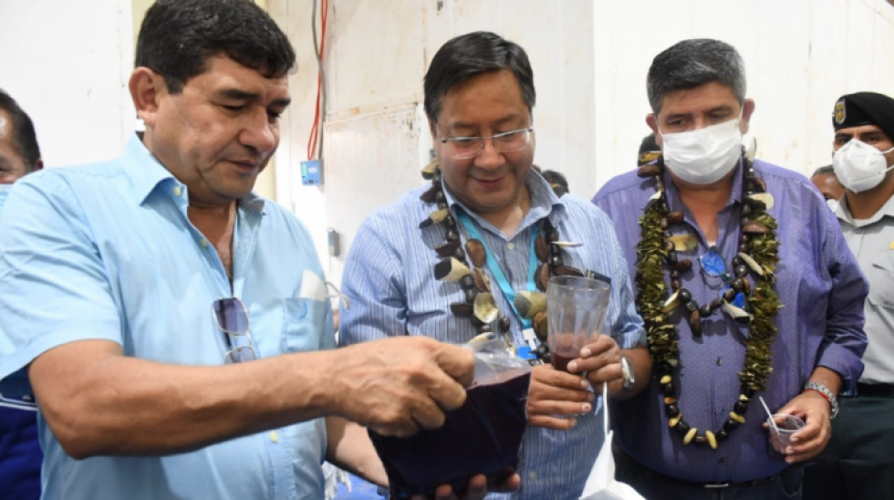 Presidente Arce en entrega de obras promociona al candidato del MAS a gobernador de Pando
