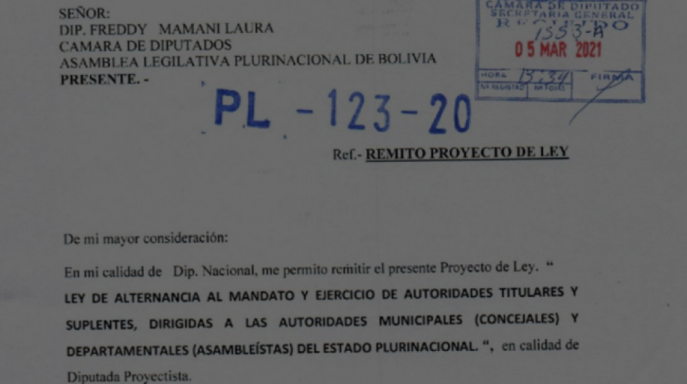 MAS presenta proyecto de Alternancia para concejales y asambleístas, oposición ve recorte de mandato