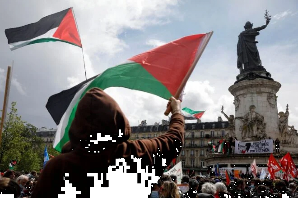 Miles de personas manifiestan en Francia en apoyo a los palestinos
