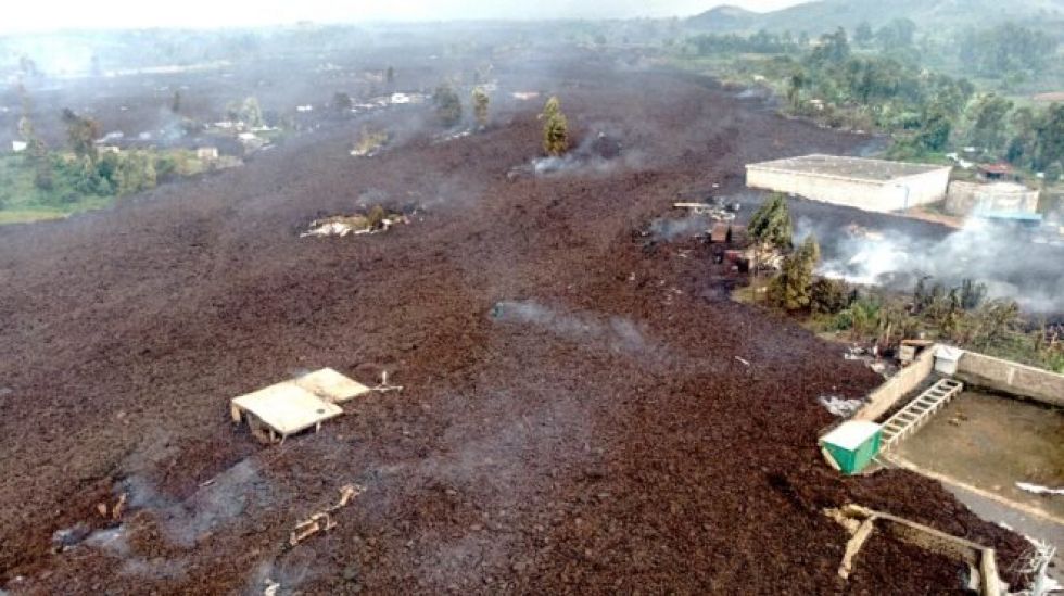 El volcán Nyiragongo sigue rugiendo y Goma está sumida en la angustia