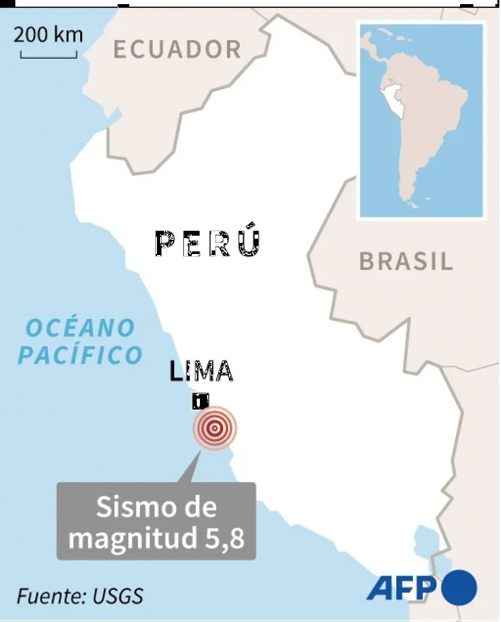 Un sismo de magnitud 6,0 sacude Lima y la costa central de Perú