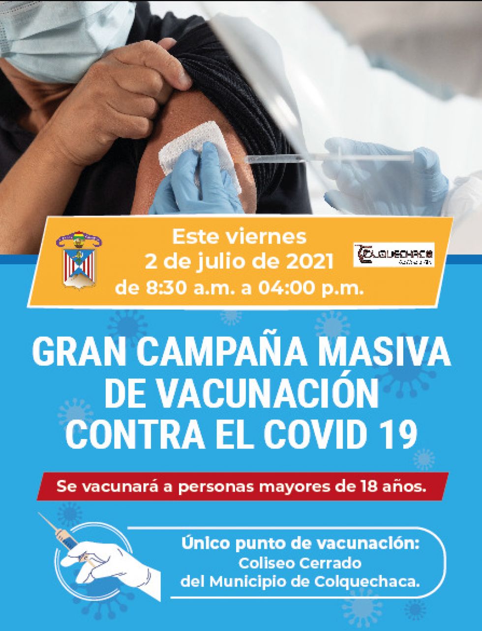 La vacunación a mayores de 18 inicia en Potosí