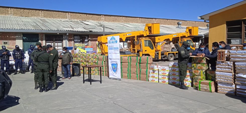 Incautan en El Alto más de 4 toneladas de productos agrícolas de contrabando