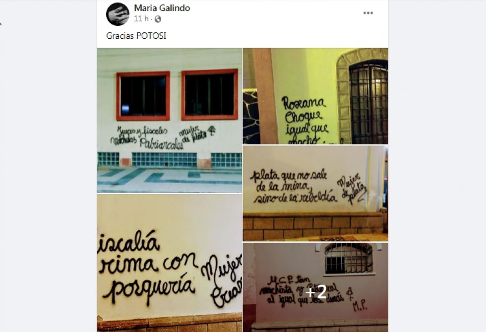 María Galindo se ufana por el daño causado a edificios patrimoniales