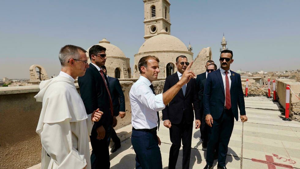 Macron visita Mosul, el antiguo bastión del EI en Irak