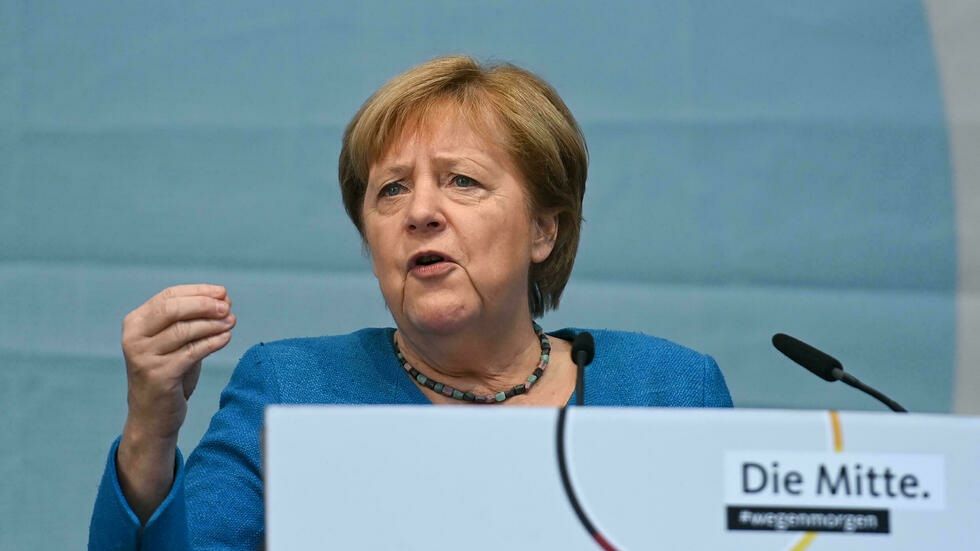 Merkel pide en su último mitin votar por Laschet por "el futuro" de Alemania