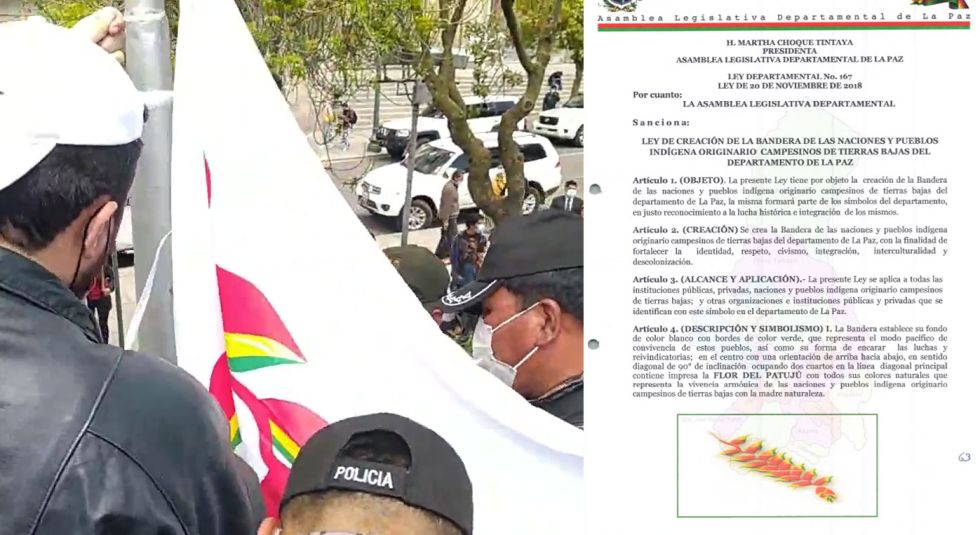 Diputado paceño señala que bandera del patujú está reconocida por ley departamental y merece desagravio
