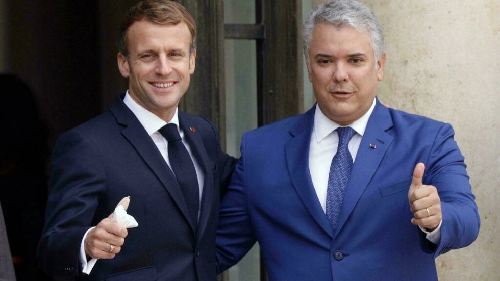Los presidentes de Colombia y Francia defienden una "misma ambición" climática