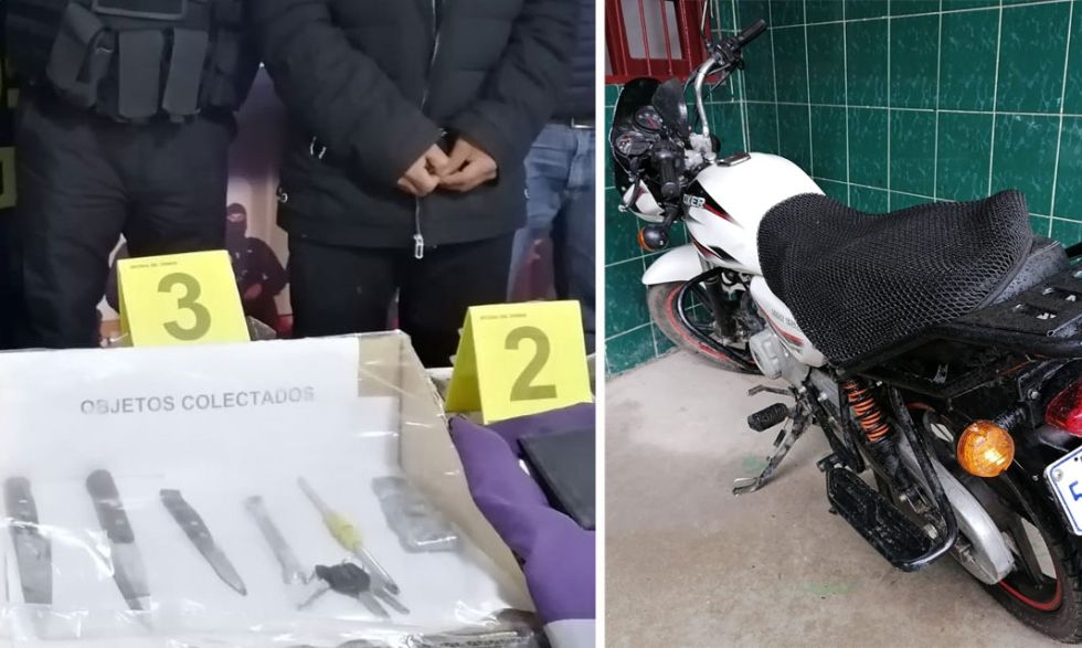Cae banda delincuencial que atracaba en El Alto usando una motocicleta