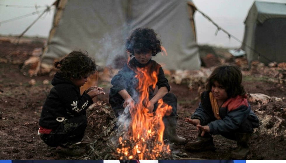 Un invierno brutal azota los campos de desplazados en Siria
