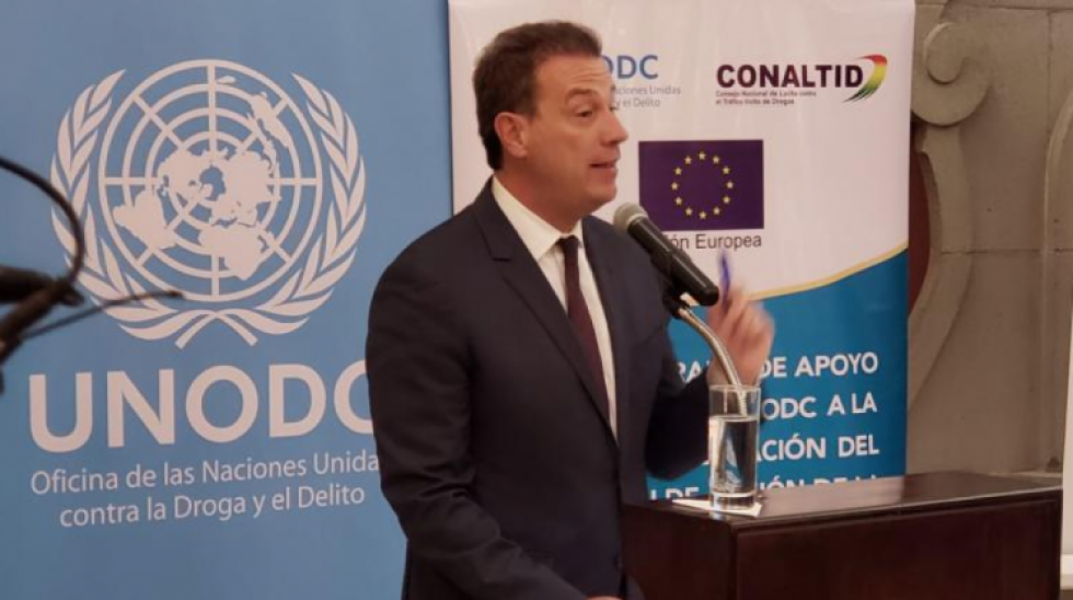 Thierry Rostan termina su gestión en UNODC Bolivia destacando lucha antidroga del Gobierno