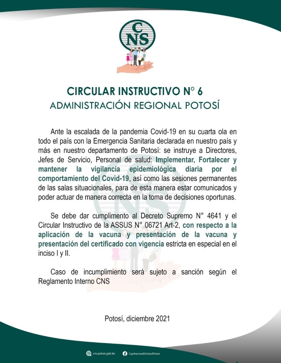 CNS aumenta la vigilancia ante cuarta ola de covid
